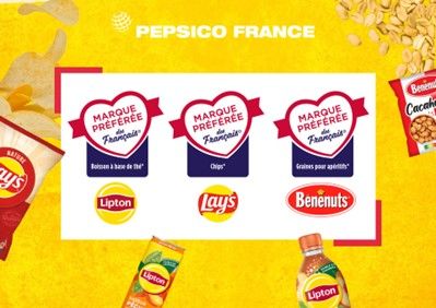 3 marques élues marques préférées des Français : Bénénuts, Lay’s et Lipton Ice Tea !  