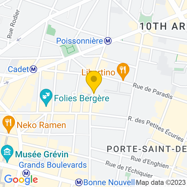 56, Rue du Faubourg Poissonnière, Paris, 75010, Paris