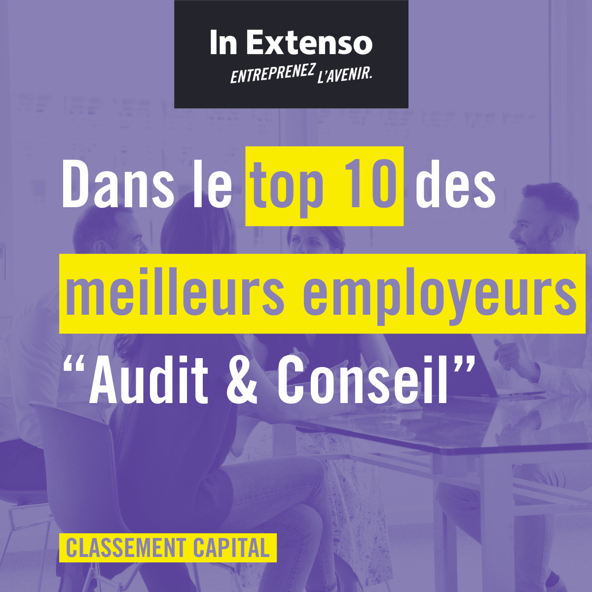 In Extenso parmi les employeurs préférés du secteur de l'audit et du conseil !