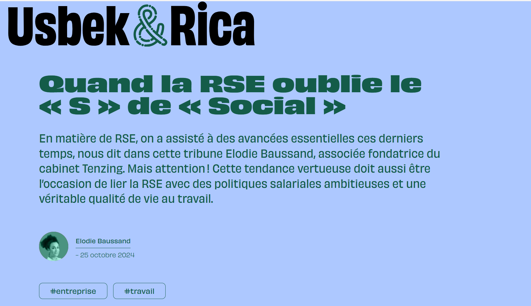 Quand la RSE oublie le « S » de « Social »