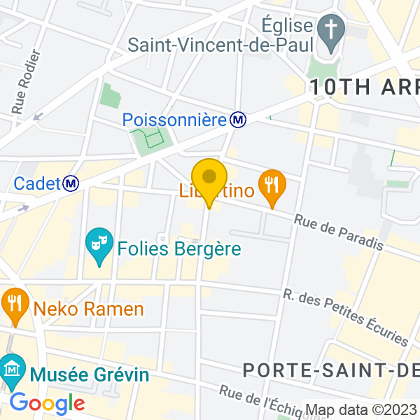 62, Rue du Faubourg Poissonnière, Paris, 75010, Paris