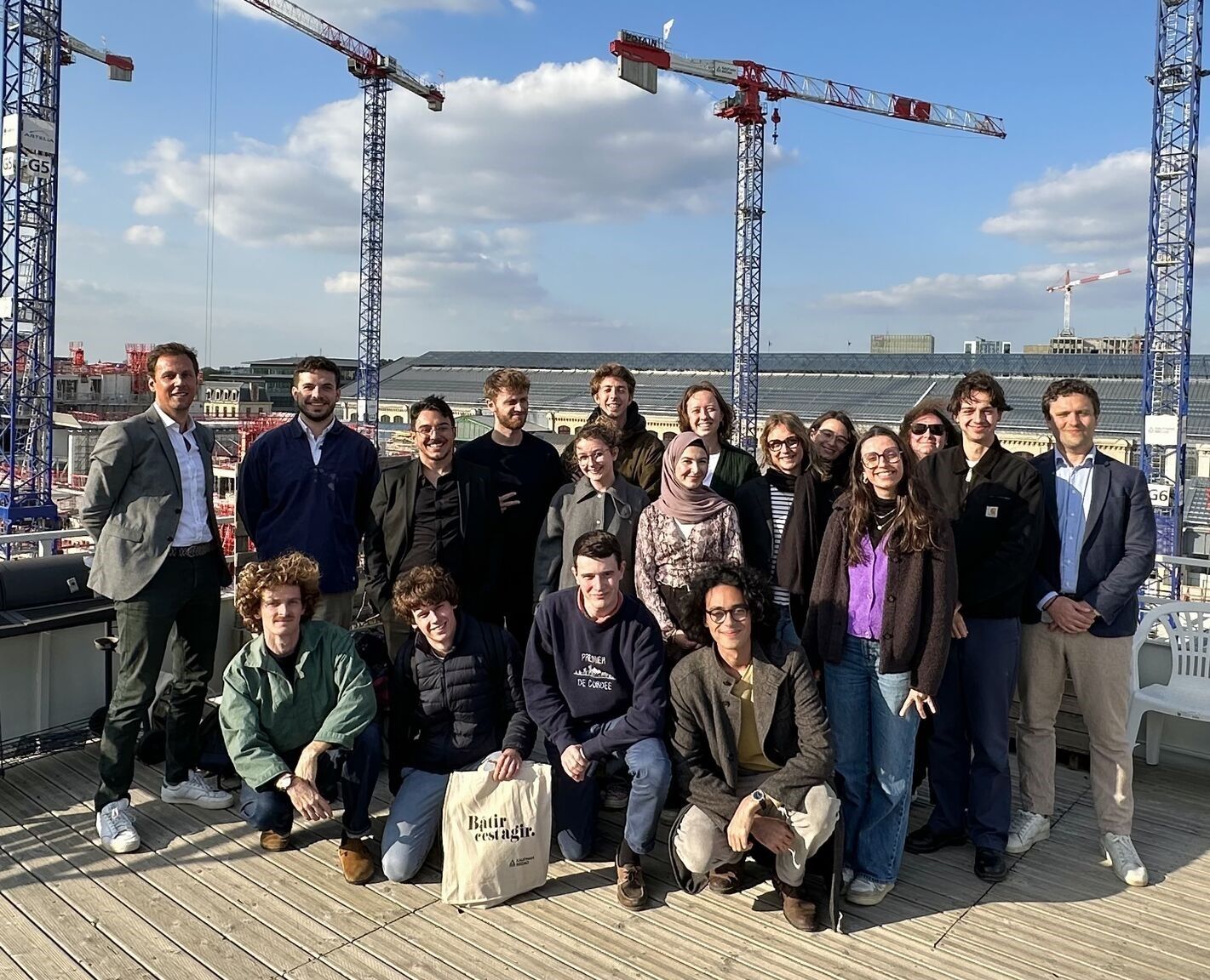 Les étudiants de la Chaire d'Économie urbaine de l'ESSEC sur notre chantier « Austerlitz A7/A8 » ! 🏗️