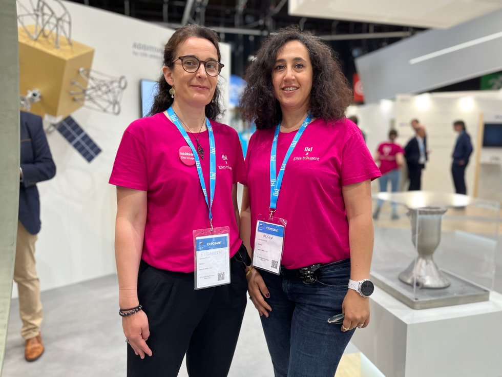 From left to right, Élisabeth Willocq, R&T Director – Engine and Structural components and Mina Khalij, Central documentation manager at LISI AEROSPACE. - LISI