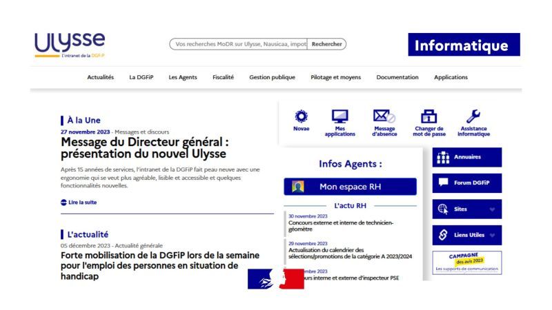 Ulysse, un intranet rénové pour les agents des Finances publiques