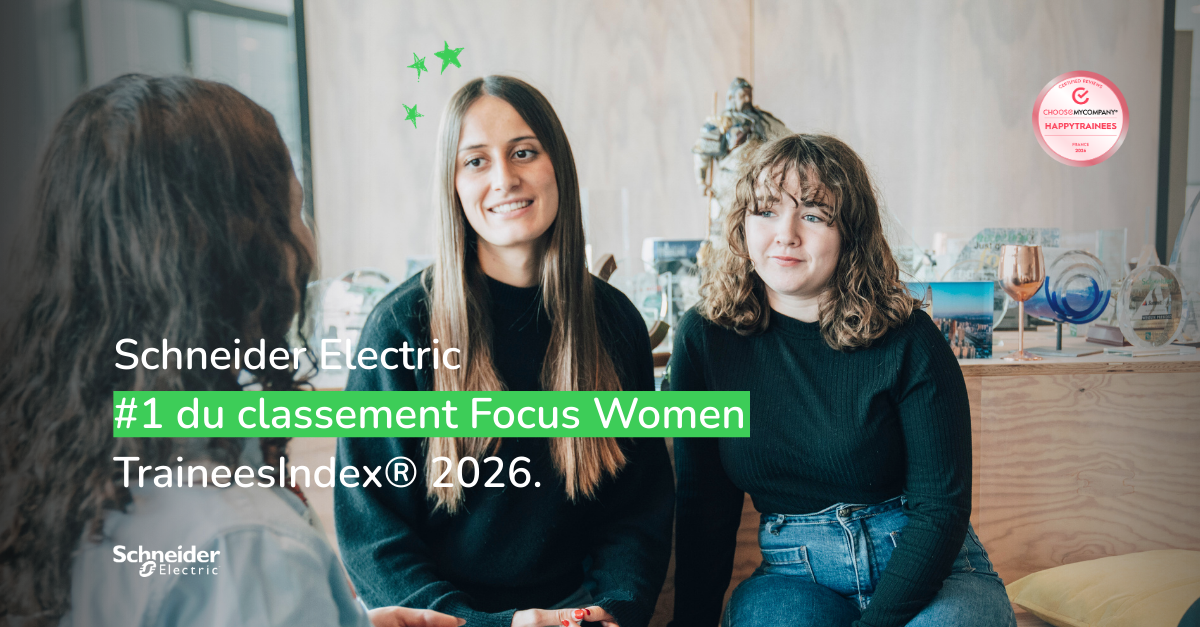 🏆 Schneider Electric classée n°1 des entreprises où les femmes s’épanouissent dès leur 1er emploi