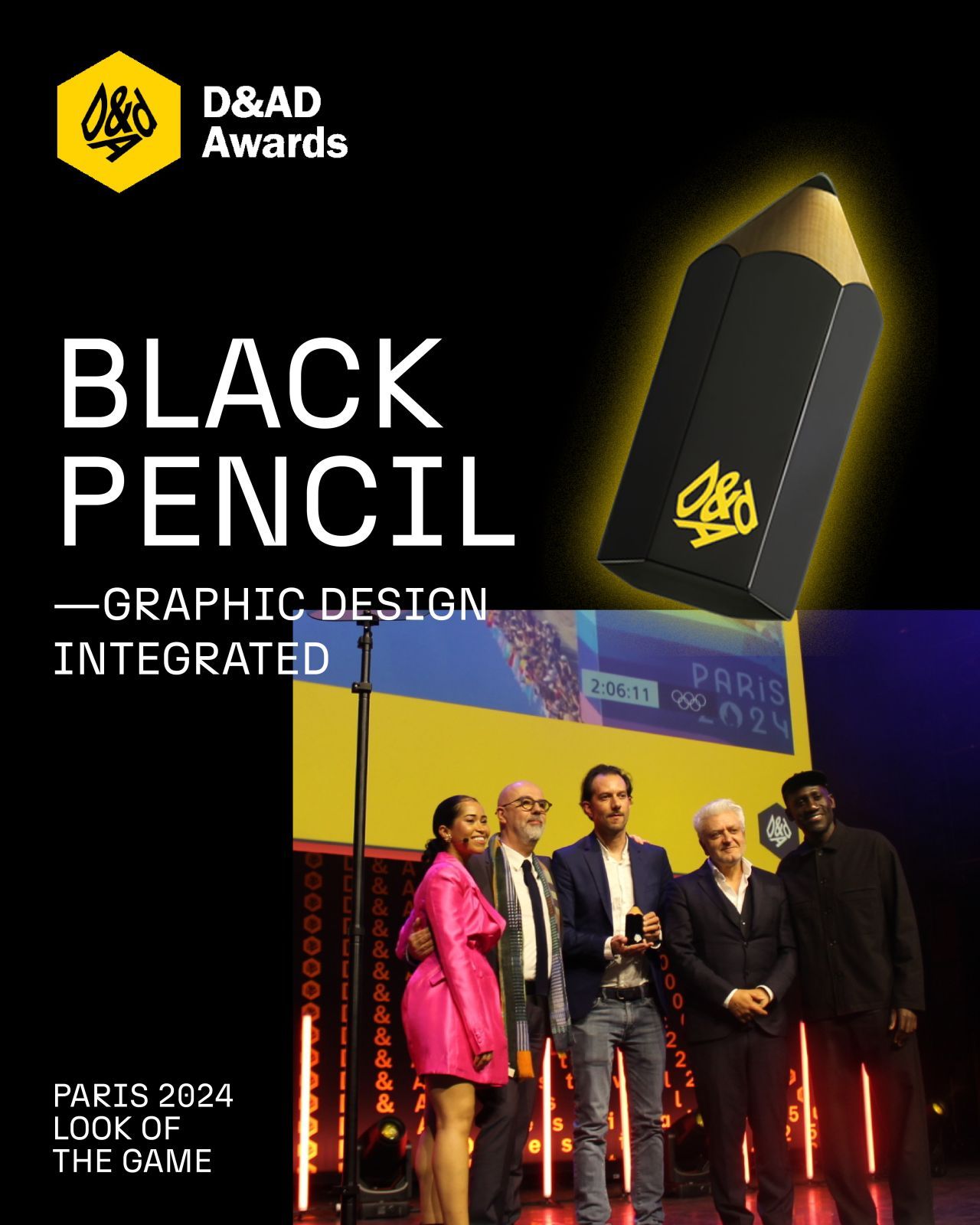W Conran Design - Le Look des jeux #Paris2024 décroche le Black Pencil au DandAD 2025 dans la catégorie Graphic Design/Integrated.