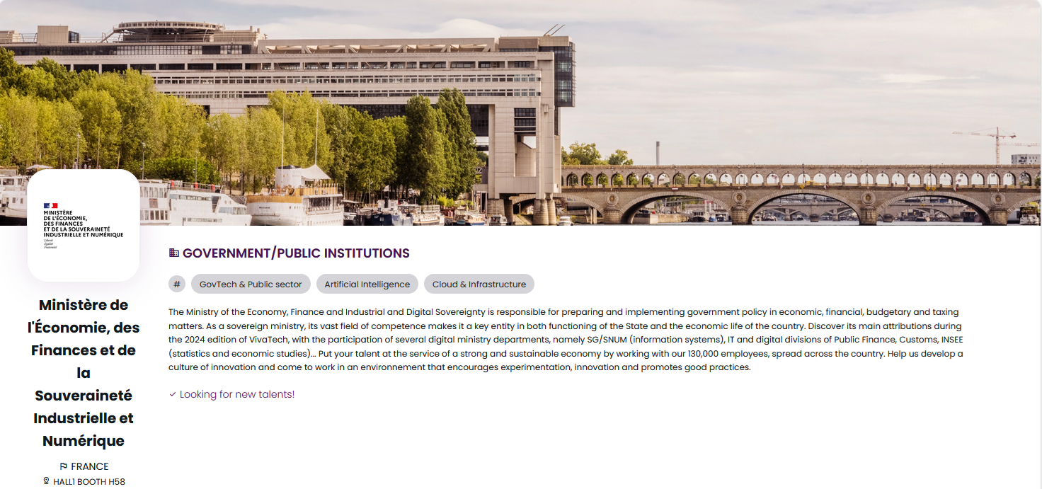 Le MEFSIN sera présent sur le pavillon du numérique de l’État à VivaTechnology 2025