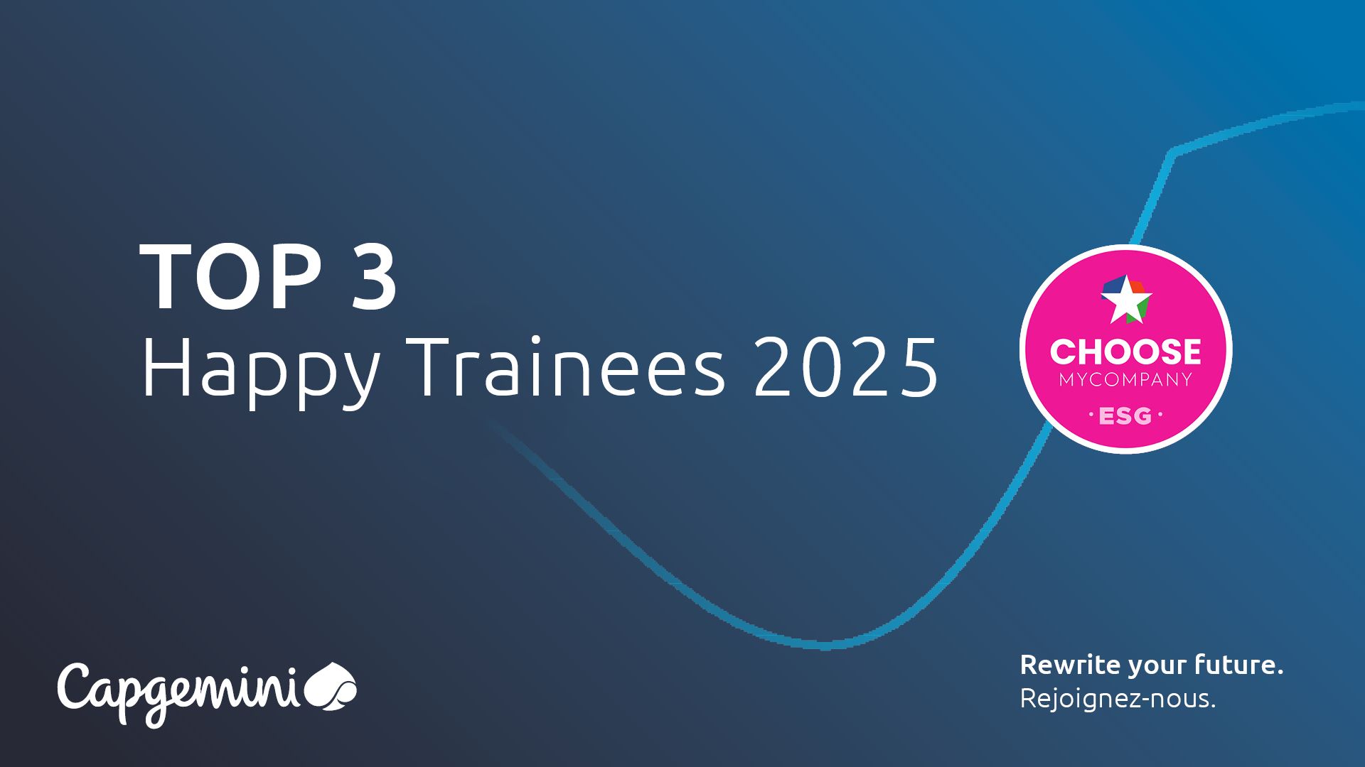 WE DID IT : Capgemini figure dans le TOP 3 du classement HappyTrainees 2025