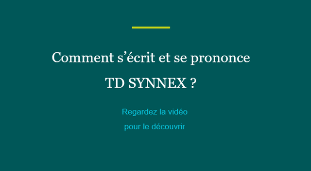 Do you know how to properly write and say TD SYNNEX