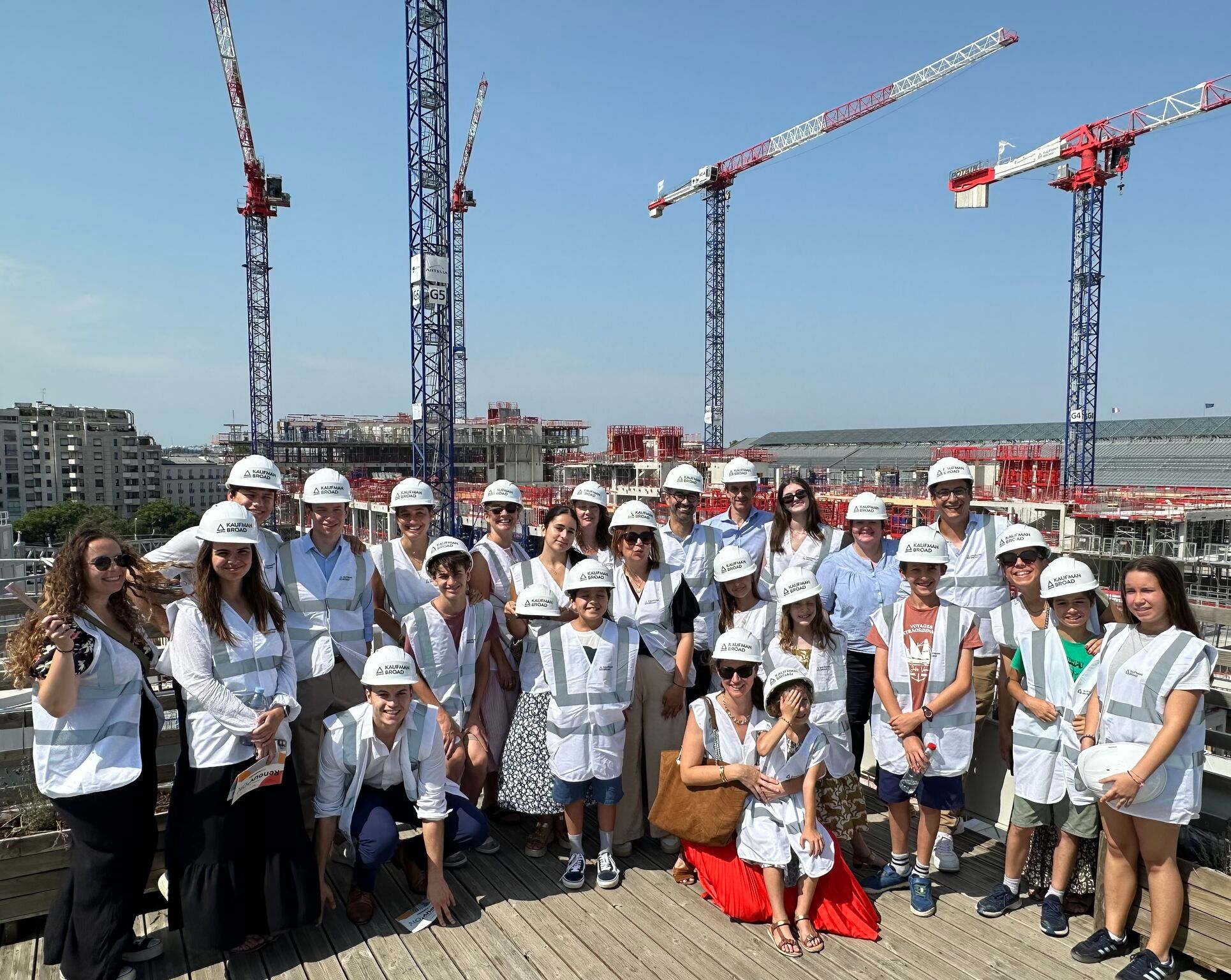 Les collaborateurs de la Team KB en famille sur le chantier Austerlitz ! 👩‍👧‍👦